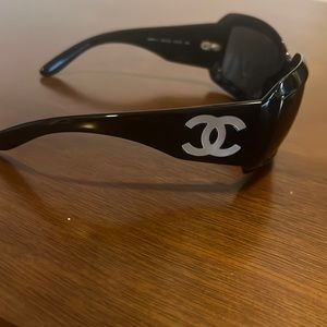 Chanel rectangle sunglasses. Gently used with case and fabric bag